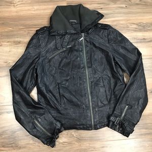 Jou Jou Leather Jacket black medium